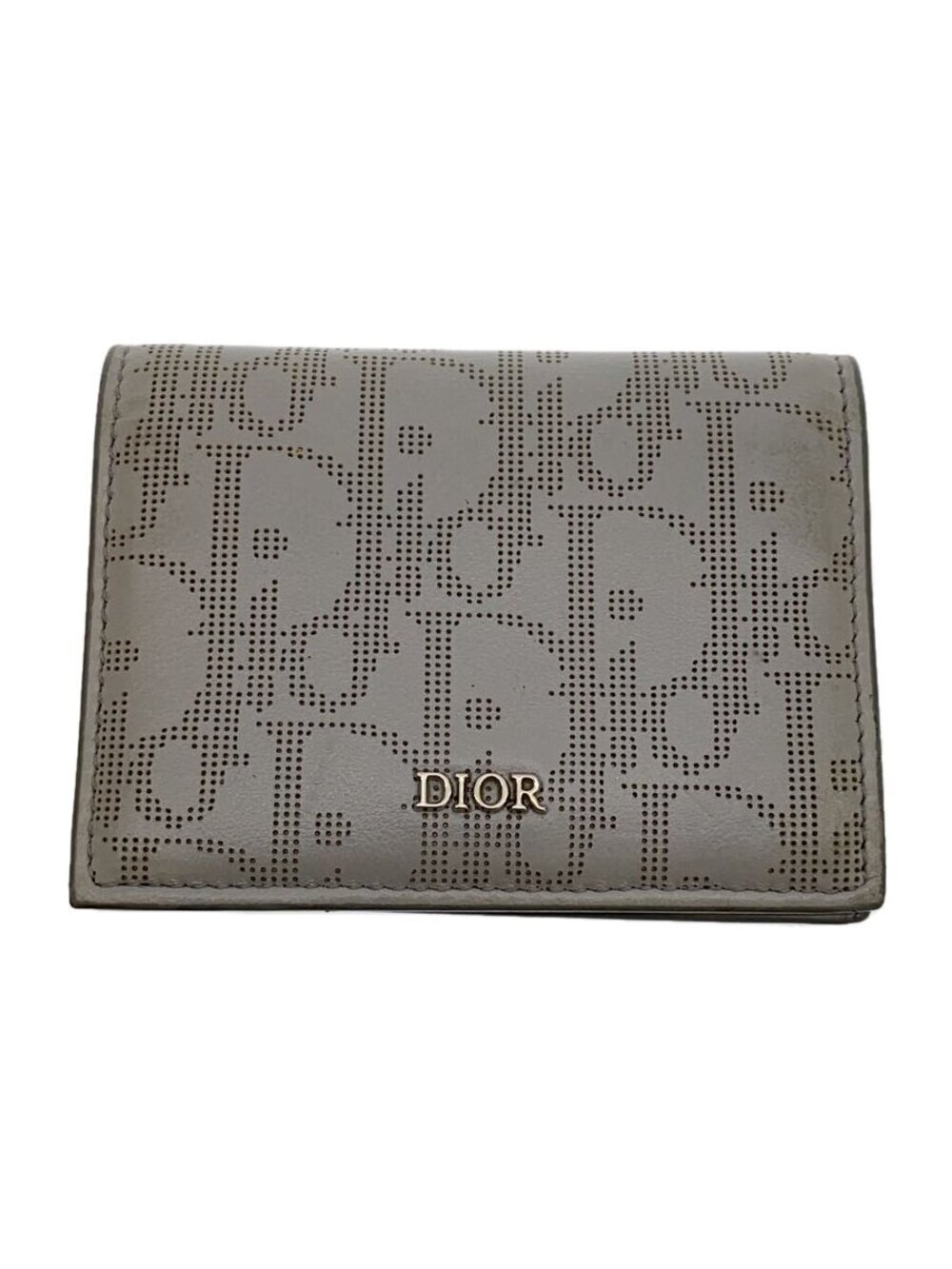 Christian Dior Card Case Wallet Gray